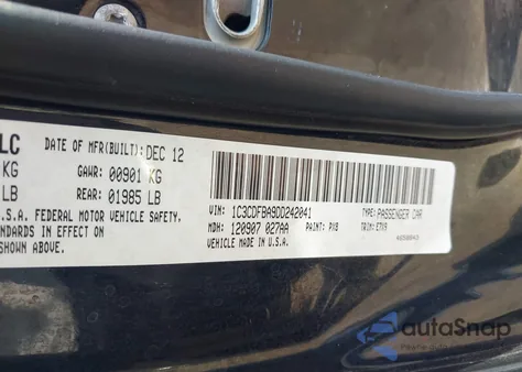 2013 Dodge Dart Sxt from USA, damaged, VIN 1C3CDFBA9DD242041